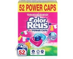 Color Reus Power Cap - Wasmiddel Capsules - Gekleurde Was - Voordeelverpakking - 52 Wasbeurten