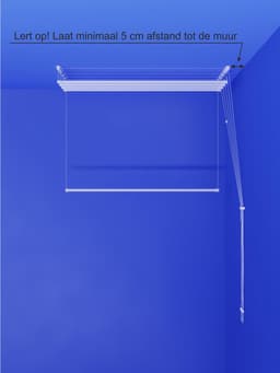Heavy-duty Ruimtebesparend Plafond Droogrek - 5 stangen elk 200 cm lang — thumbnail 4