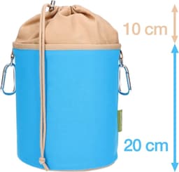 Ibenzoa® Ruime Canvas Wasknijpertas met Karabijnhaken - Blauw Zand, Geschikt voor Veel Wasmiddelen — thumbnail 3