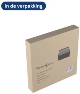 Wasophoogte® Wasmachine verhoger met lade - Wasmachine opbouwmeubel XL - Wasmachine sokkel - 31cm hoog - Zwart - Universeel - 63*63 (LxB) - Inclusief wandbeugels — thumbnail 2