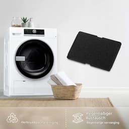 10-stuks wasmachine sponsfilter - Vervangend filter - Voor Beko, Grundig, Blomberg drogerfilters - Droger, droger, verdamper schuimfilters - Wasmachine filteronderdelen - Drogerfilter - Droger accessoires - Zwart — thumbnail 4