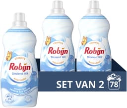 Robijn - Vloeibaar Wasmiddel - Klein & Krachtig -Stralend Wit - Voordeelverpakking - 2 flessen - 78 Wasbeurten — thumbnail 1