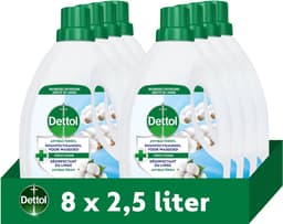 Dettol Antibacterieel Desinfectiemiddel voor wasgoed Fris - 8 x 2,5L - Wastoevoeging - Voordeelverpakking — thumbnail 1