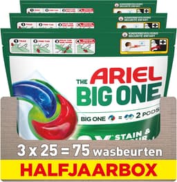Ariel 3in1 Wasmiddel Pods The Big One Original - 3 x 25 wasbeurten — thumbnail 1