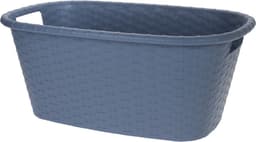 Bathroom Solutions Wasmand grijsblauw - 35 liter - kunststof - draagbaar - 60 x 40 x 25 cm — thumbnail 1