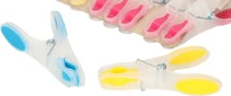 Wasknijpers soft grip - 60x - kunststof - 8 cm - wasgoed knijpers — thumbnail 3