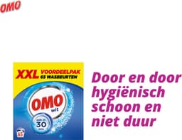 Omo XXL Waspoeder - Wit - Omo wast door en door hygiënisch schoon - 65 wasbeurten — thumbnail 4