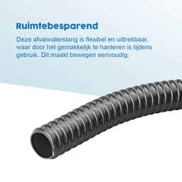 ProPlus Afvalwaterslang - 10 m - Afwatering - Temperatuurbestendig - Flexibel en Uittrekbaar - ø 25 mm - Voor het Geleiden van Afvalwater vanuit caravans/campers, vijvers en zwembaden - Afvoerkanaal - Zwart — thumbnail 4