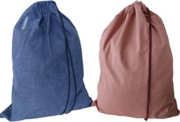 Bluvardi katoenen waszakken set van 2 stuks - XXL -marine blue-camel — thumbnail 1