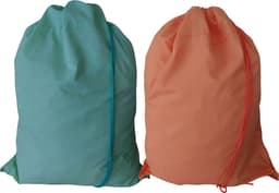 Bluvardi katoenen waszakken set van 2 stuks - XXL -green - orange — thumbnail 1