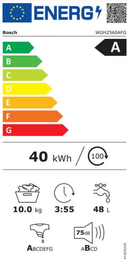 Bosch WGH2560AFG - Serie 6 - Wasmachine met stoom - 10 kg - 1600 rpm - 20% zuiniger dan energielabel A - Iron Assist: vermindert kreukels tot 50% - Home Connect - NL/FR Display — thumbnail 2