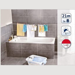 QIN® Droogrek Muur - Droogrek wand - Wasrek Muur - Ovaal - Wit - 49cm x 420cm x 8cm — thumbnail 3