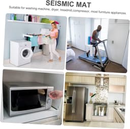 Wasmachine Onderzetters - Apparaat Dempers - Apparaten Stabiliseren - Schokabsorberend Ontwerp - 24 Stuks - Zwart — thumbnail 4