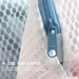 Dailygoods- Wasnet - 2 Stuks - Met Ritssluiting - Herbruikbaar - Voor Ondergoed/Sokken/Truien - Hoogwaardig Polyester - 20 x 30 cm - Waszak — thumbnail 3
