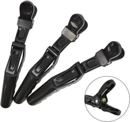 Haarclips Krokodil - Kappers Clips - Haar Stylen - Anti-Slip Grip - 10 Stuks - Zwart — thumbnail 3