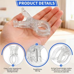 30-Stuks Transparante Klemmen - Multifunctionele Knijpers - 9cm - Voor Decoratie — thumbnail 5