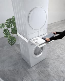 TIM® Tussenstuk Wasmachine Droger - Stapelkit - Tussenstuk Wasmachine en Droger - Tussenstuk Wasmachine Droger Zwart - Tussenstuk Wasmachine Droger Aeg - Wit - 60cm x 72cm x 10cm — thumbnail 2