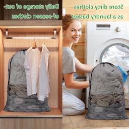 Extra grote wasnetzakken 70x90cm - 2 stuks, ideaal voor het wassen van delicate kleding, ondergoed en blouses, geschikt voor wasmachines en reizen — thumbnail 3