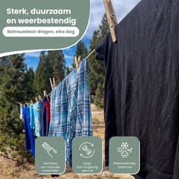 Twenty4seven® Uittrekbare Waslijn Buiten & Binnen - 15 Meter Waslijndraad - Automatische Roldrooglijn met Ophangbeugel - Wasdraad Oprolbaar — thumbnail 2