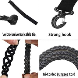 Reis Kledinglijn - Waslijn Bungee - Kleding Drogen - Geen Wasknijpers Nodig - Tot 300 cm - Zwart — thumbnail 2