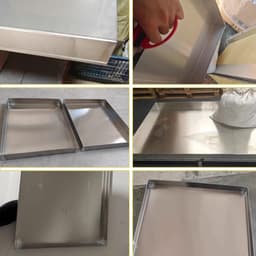 Opvangbak Wasmachine - Lekbak Roestvrijstaal - Apparaten Beschermen - Stevig Metaal - 30x60cm - Zilver — thumbnail 5