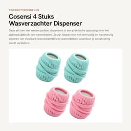 SnelShoppen - 4 Stuks Wasmachine Vloeistof Dispenser Ballen, Duurzame Stoffen Verzorgingsballen voor Kleding, Herbruikbaar en Veilig voor Wasmachine, — thumbnail 5