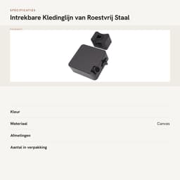 Dailygoods- Kledinglijn Intrekbaar - Roestvrij Staal - 6m Lengte — thumbnail 3