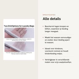 Dailygoods- Waszakken 10 Stuks - Grote/Middelgrote/Kleine/Mini Waszakken - BH-Waszakje - Cilinder - Bescherming Tegen Knopen/Scheuren - Wasnet — thumbnail 5