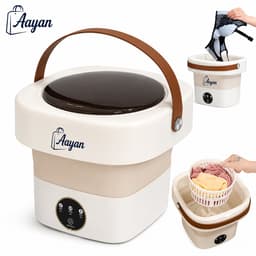 Mini Opvouwbare Wasmachine 11L – Draagbare Reiswasmachine met Centrifugefunctie – Compact voor Kleding, Ondergoed en Camping – mini wasmachine – opvouwbare wasmachine – draagbare wasmachine – wasmachine voor babykleding – mini wasserette – 53868 — thumbnail 1