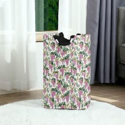 Wasmand - Kledingmand Opvouwbaar - Kleding Opslag - Waterdichte Oxford Stof - 32 x 28 x 60 cm - Kleurrijk Tropisch — thumbnail 2