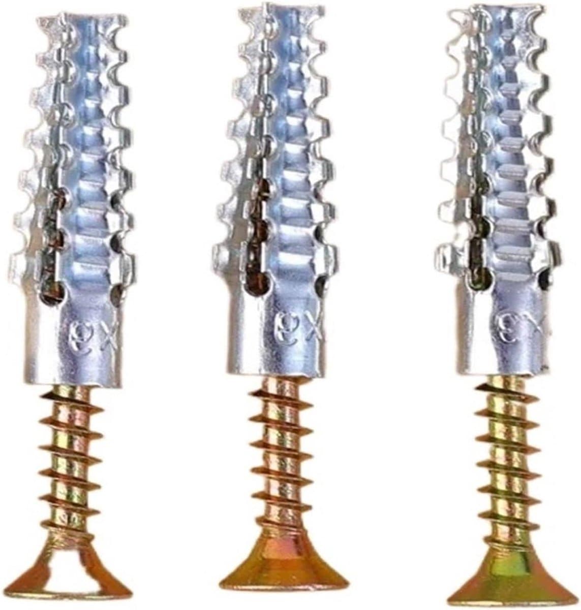 Wandanker met Schroef - Gipsplaatplug Hollewandanker - Zware Voorwerpen Bevestigen - Zelftappende Expansie - M8 x 60 mm - Metaal — afbeelding 1