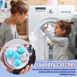 Pluisvanger Wasmachine - Haarfilter Gaasnet - Wassen Schoonhouden - Geoptimaliseerde Pluisvangst - 95x95x16cm - Wit — thumbnail 2