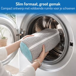 Tomec® Schoenenwaszak Set van 2 Stuks – 2-Delige Waszak Schoenen met Rits – Wasmachine Wasnet voor Schoenen & Sneakers – Aan Schoenvorm Aangepast Ontwerp – 360° Uitgebreide Reiniging — thumbnail 3