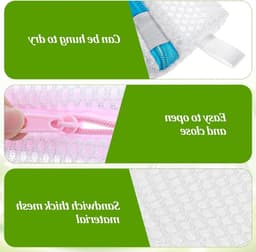 5 Stuks Kleine Mesh Waszakken, Duurzame Polyester Opbergzakken voor Geurkorrels, Reiswas Organizer en Bescherming voor Delicate Kleding — thumbnail 5