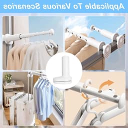 Compacte Droogrek voor Kamperen, Mini Wasdroger, Uitbreidbaar en Ruimtebesparend, Ideaal voor Balconies en Hotels, Draagt tot 3.3 kg Wasgoed — thumbnail 4