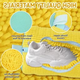 2 stuks Waszak Schoenen - Schoenwaszak voor Wasmachine - 360° Uitgebreide Reiniging - Herbruikbare - Schoenpoetszak met Rits - voor sneakers, canvas, tennisschoenen - 39x19cm — thumbnail 5