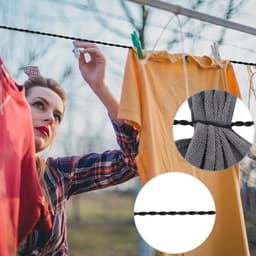 Reiswaslijn Intrekbaar - Kledinglijn Haken - Kleding Drogen - Antislip Zuignappen - 2 Meter - Zwart — thumbnail 5