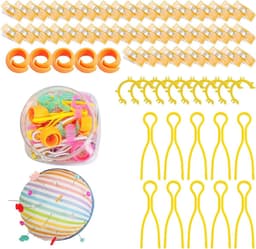 Naaiclip Set - Knutsel Clips - Georganiseerd Knutselen - Met Speldenkussenpot - 76 Delen - Multicolor — thumbnail 1