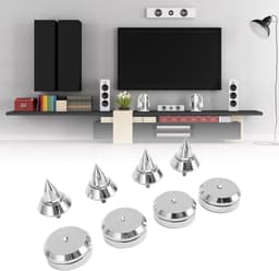 Luidspreker Isolatie Voeten - Demper Pads - Audio Verbetering - M6 Schroefdraad - 4 Sets - Zilver — thumbnail 4