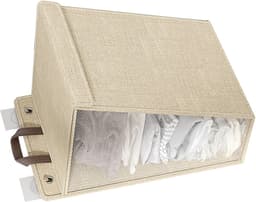 Opvouwbare wasmand voor aan de muur - Beige - Grote capaciteit — thumbnail 4
