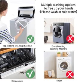 Pettenreiniger, opvouwbare pettenhouder, pettenreinigingsmandje Geschikt voor wasmachine of vaatwasser, 2 stuks, wit — thumbnail 4