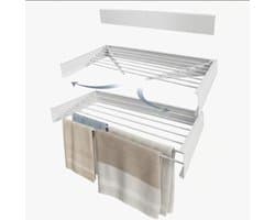 Goodly® High quality Wanddroogrek - Droogrek muur inklapbaar - Wasrek - Wasdroogrek buiten - QUALITY 8.4m - drooglijn - XXL - Wit — afbeelding 1