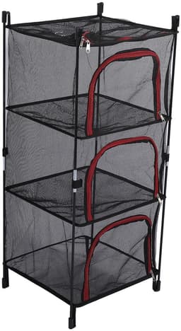 Dailygoods- Droogrek 3-laags - Opvouwbaar - Hangend - Multifunctioneel - Gaasrek - Voor vis/ groenten/ serviesgoed - Droognet — thumbnail 1