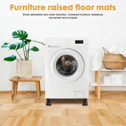 Dailygoods- Trillingsdemper 4 Stuks - Antivibratie Voetjes - Verstelbaar 10-12 cm - Draagkracht 200 kg - Duurzaam PP + TPU - Slipbescherming - Wasmachinevoetjes — thumbnail 5
