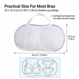 BH Waszakje - Wasnet - TENZHVXI® - 3 stuks - Automatische Vergrendeling Rits - Honeycomb Bescherming Net - 33x18.5cm Polyester - 3 Stuks - Voor Lingerie Kousen En Reizen — thumbnail 3