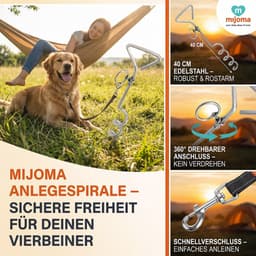 Dailygoods- Grondanker Spiraalvormig - Verankeringsspiraal voor Honden - Ideaal voor Buiten - Camping/Tuin - Veilig en Stevig - Hondenspiraal — thumbnail 4