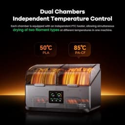 Filament Droger - 3D Printer Accessoire - Print Kwaliteit Verbeteren - Dubbele Verwarmingskamers - Droogt 4 Rollen - Wit — thumbnail 3