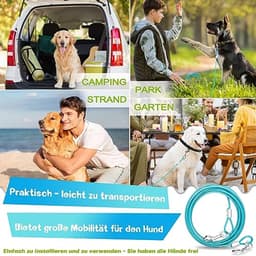 Grondanker Hond - Aanlegpen Honden - Veilig Buiten - 360 Graden Vrijheid - 40 cm - Groen — thumbnail 2