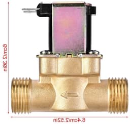 Normaal Gesloten 1/2" DC 24V Solenoïde Ventiel voor Waterbeheersing, Geschikt voor Wasmachines en Tuinslangen, Messing Constructie — thumbnail 5