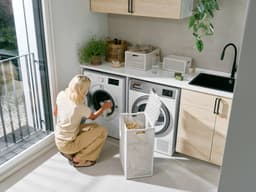 Curver Kaya Wasmand met deksel - 60L - 3 stuks - 38x29x58,5 cm - Wit — thumbnail 3